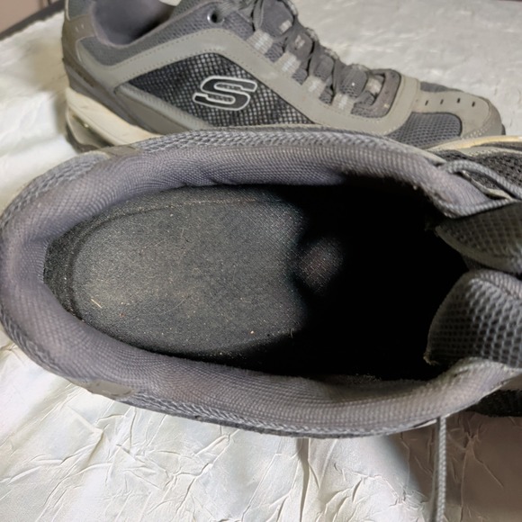 Skechers After Burn Fit Air Shoes Mens Size 10.5W 52697W Gray Running Sneakers - Picture 8 of 9